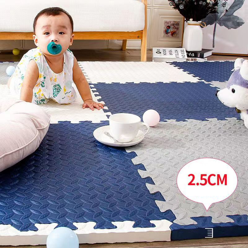 Thảm chống ngã cho bé tập bò Thảm trải sàn khâu xốp dày 2,5cm phòng khách ngủ nhiều màu