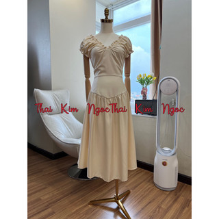 Đầm maxi nhún V siêu hot
