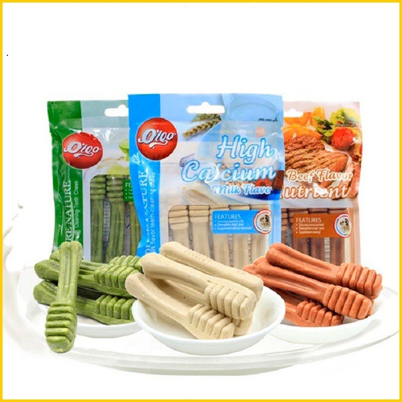 Snack Xương Bàn Chải Gặm Orgo Nutrients Sạch Răng Thơm Miệng Cho Chó 90g