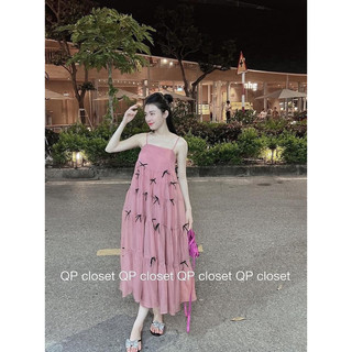 Váy tơ xuông đính nơ hàng l1 ❤️ Kèm Ảnh Thật ❤️