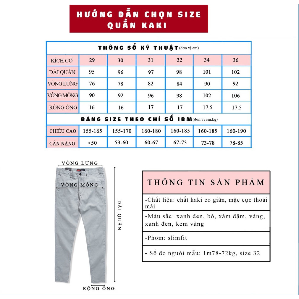 Quần kaki pierre cardin chất cotton spandex co giãn nhẹ mặc thoáng mát thoải mái