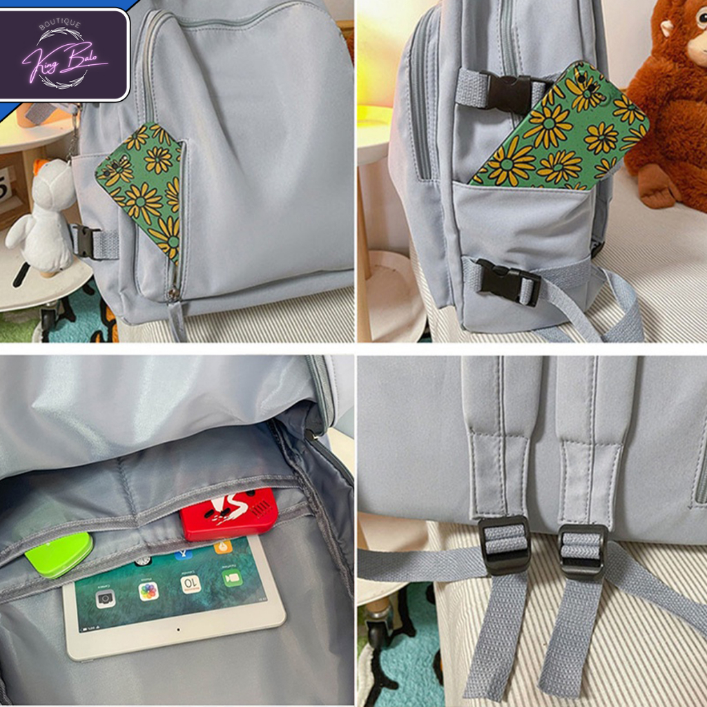 Balo nam nữ ulzzang basic giá rẻ, balo thời trang thể thao đi học du lịch đi chơi - KingBaloMB BL03