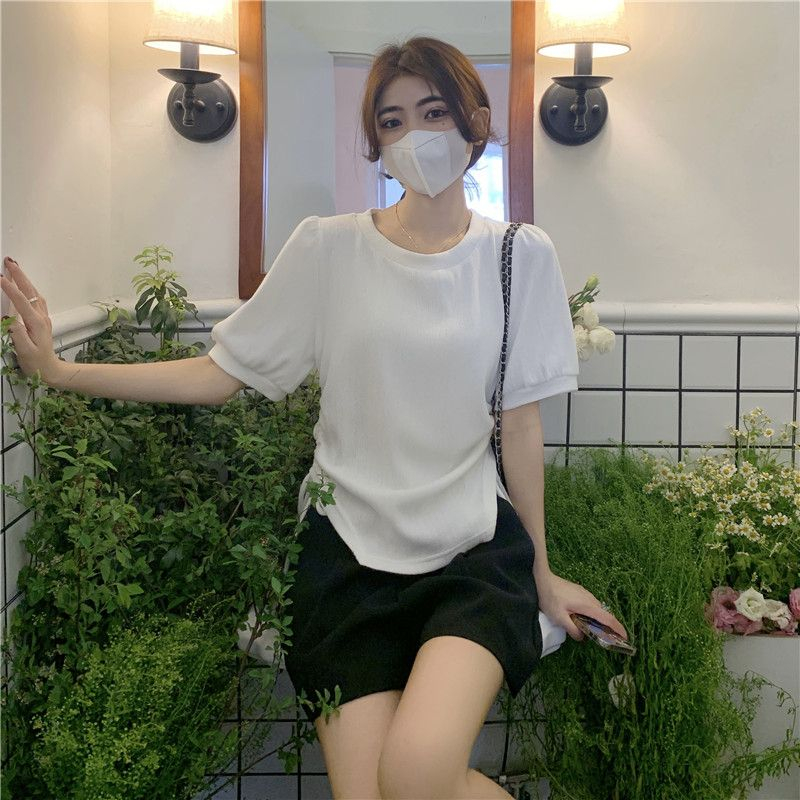2023 Mới Thời trang Giải trí Mùa hè Drawstring Thiết kế Thể hiện gầy Áo thun TX-28