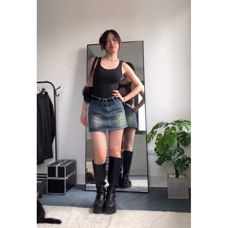 FINNS | Chân váy Jeans loang màu