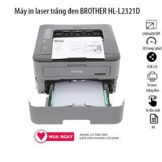 Máy in hai mặt trắng đen BROTHER HL-L2321D Đã Qua Sử Dụng
