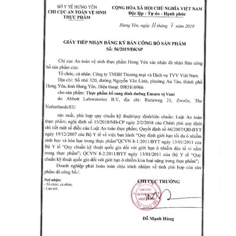 Sữa bột Ensure hương Vanila 397g Mỹ