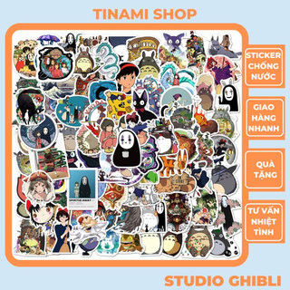 50 Sticker nhân vật Studio Ghibli dễ thương hình dán chống nước dùng trang trí decor