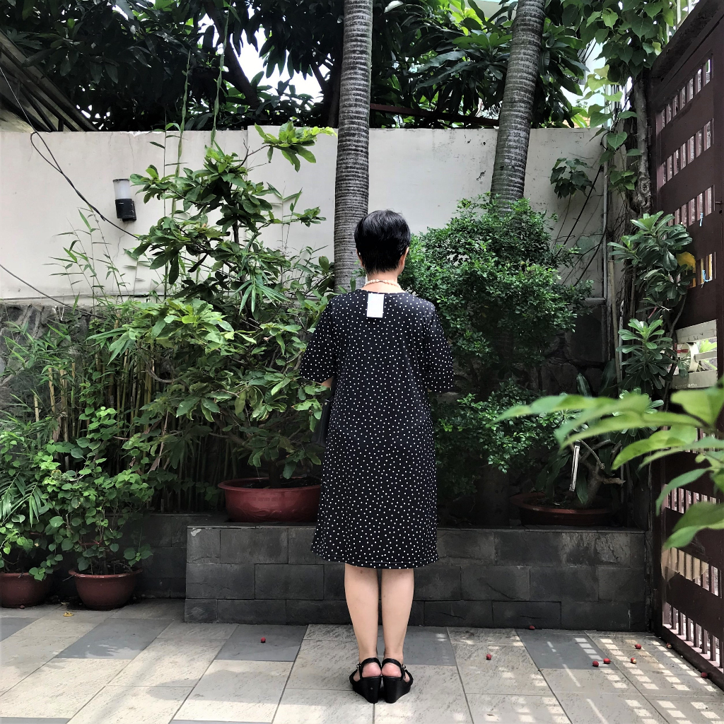 Size L, XL, 2XL  - Váy Đầm Suông Trung Niên Có Túi - Thun Aty Co Giãn Tốt