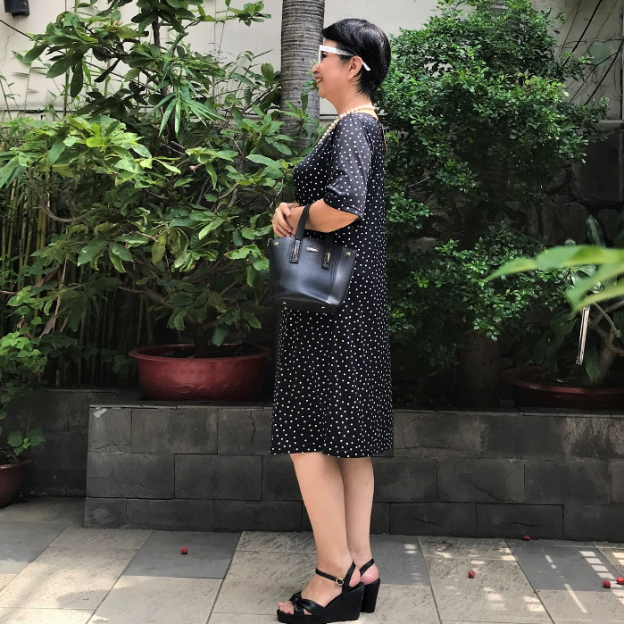 Size L, XL, 2XL  - Váy Đầm Suông Trung Niên Có Túi - Thun Aty Co Giãn Tốt