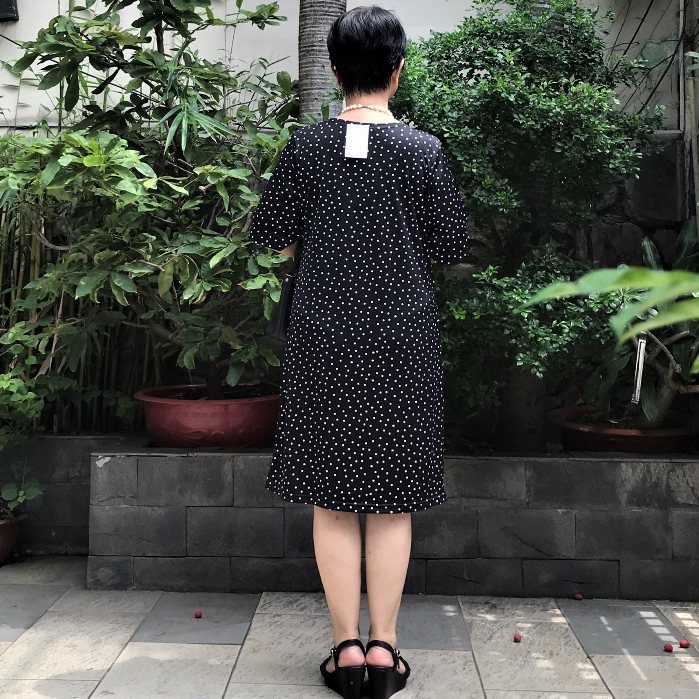 Size L, XL, 2XL  - Váy Đầm Suông Trung Niên Có Túi - Thun Aty Co Giãn Tốt