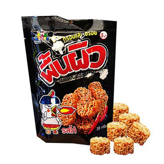 Snack mì viên gà cay kiểu Thái Lan Funny Castle Crispy Noodles gói 38g