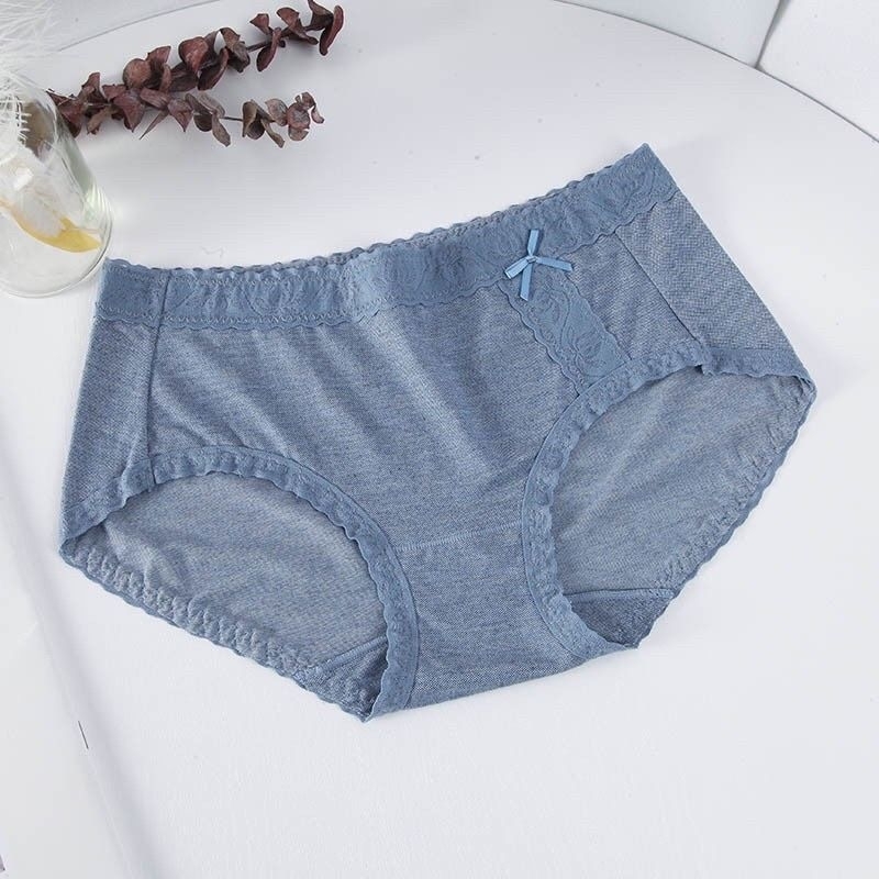 Quần lót nữ cotton ôm mông không viền phối ren mềm mại sexy A154