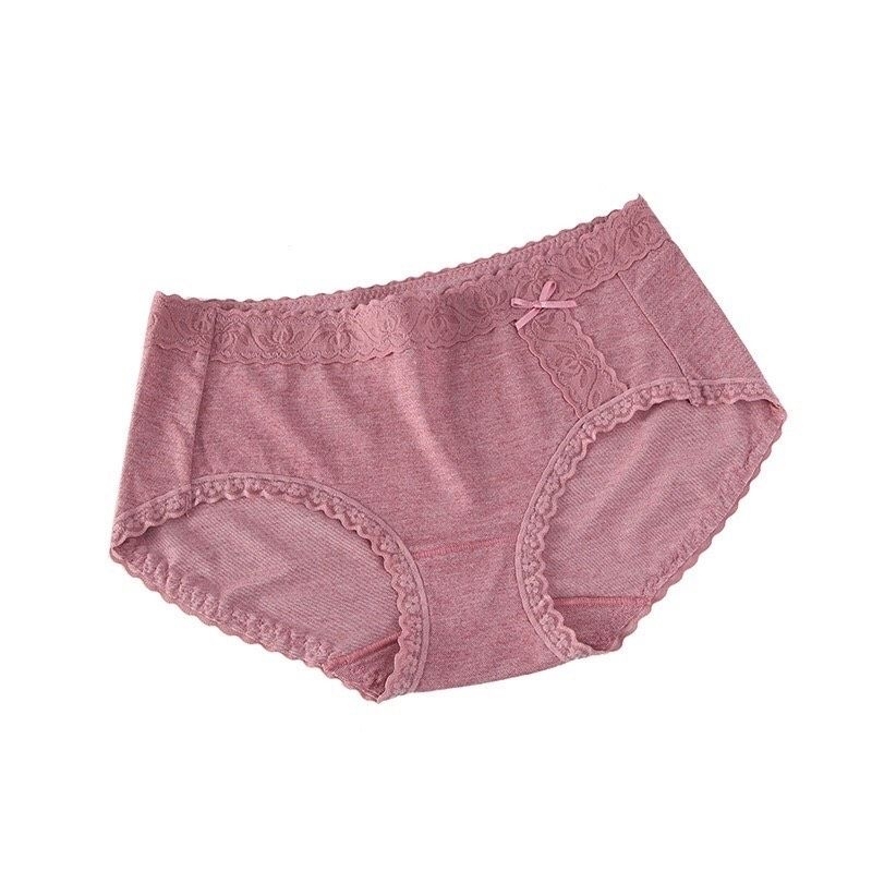 Quần lót nữ cotton ôm mông không viền phối ren mềm mại sexy A154