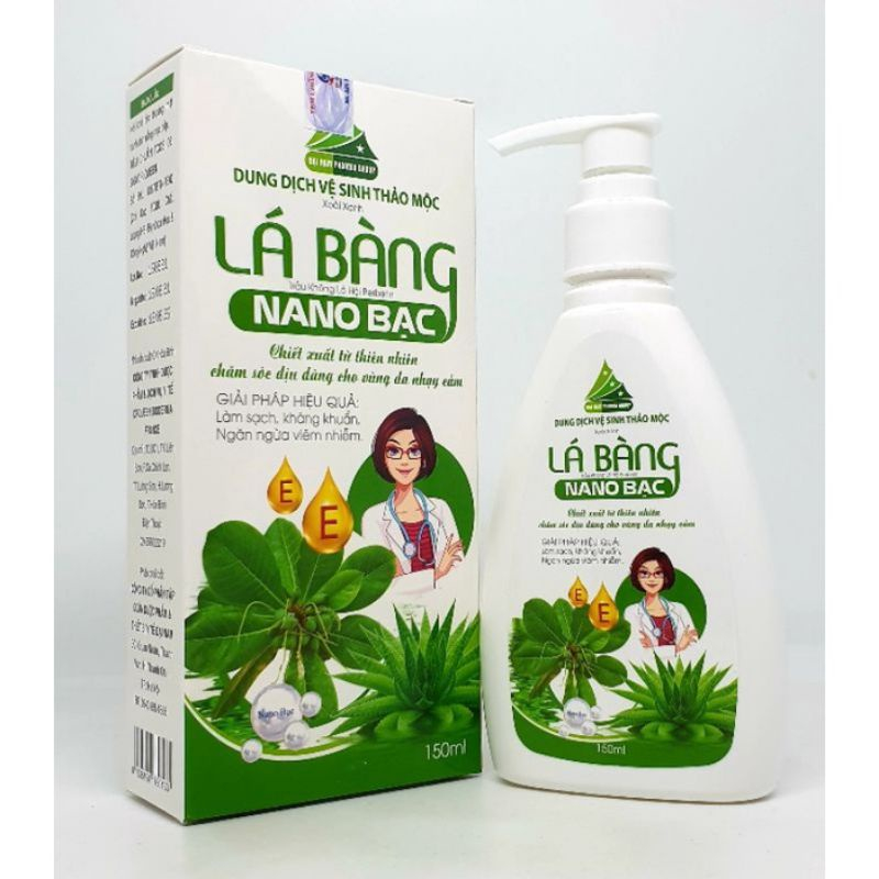 Dung dịch vệ sinh thảo mộc Lá Bàng Nano Bạc