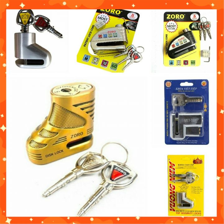 ổ khóa đĩa xe máy⚡FREE SHIP⚡Khóa Đĩa Xe Máy Chống Trộm ZORO,Ổ Khoá Gắn Đĩa Xe,chống trộm xe máy Việt Tiệp,Vuong Niem
