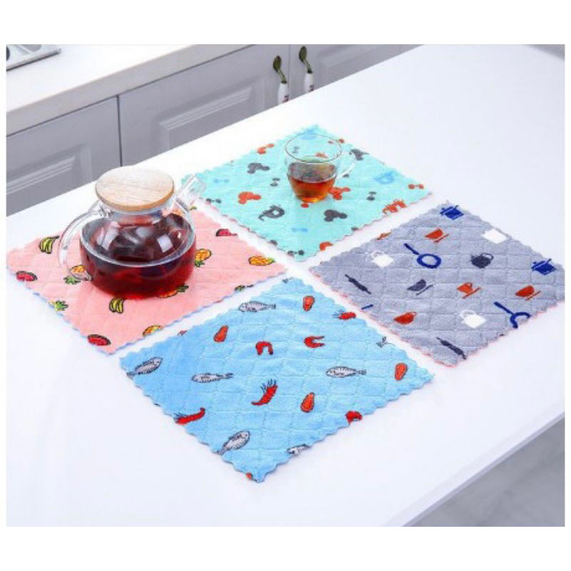 Set 10 khăn lau đa năng, lau chén, lau tay, lau bếp, lau bát đĩa, lau phấn