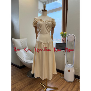 Đầm maxi nhún V siêu hot