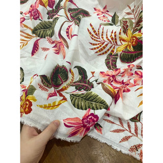 Vải Linen Tưng Hoa Nhiệt Đới