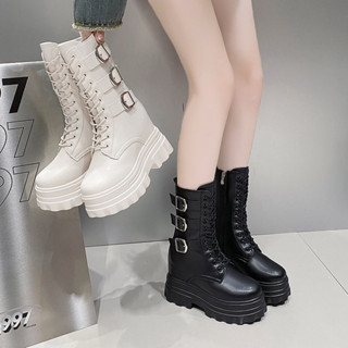 (ODER) Boots thời trang cao cấp cổ nhỡ độn đế 11cm (sz34-40) (VIDEO-ẢNH THẬT)