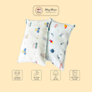 Gối trẻ em vải sợi tre nhiều mẫu vải đẹp cho bé lựa chọn