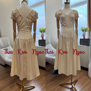 Đầm maxi cổ V siêu hot