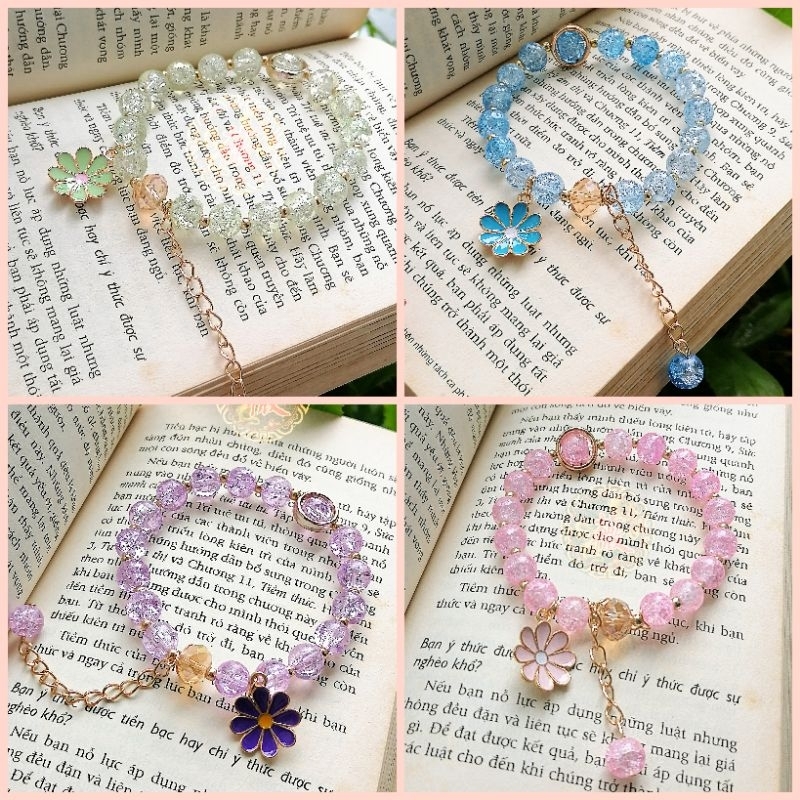 Chuỗi vòng tay Hoa Cúc cực xinh size 8ly