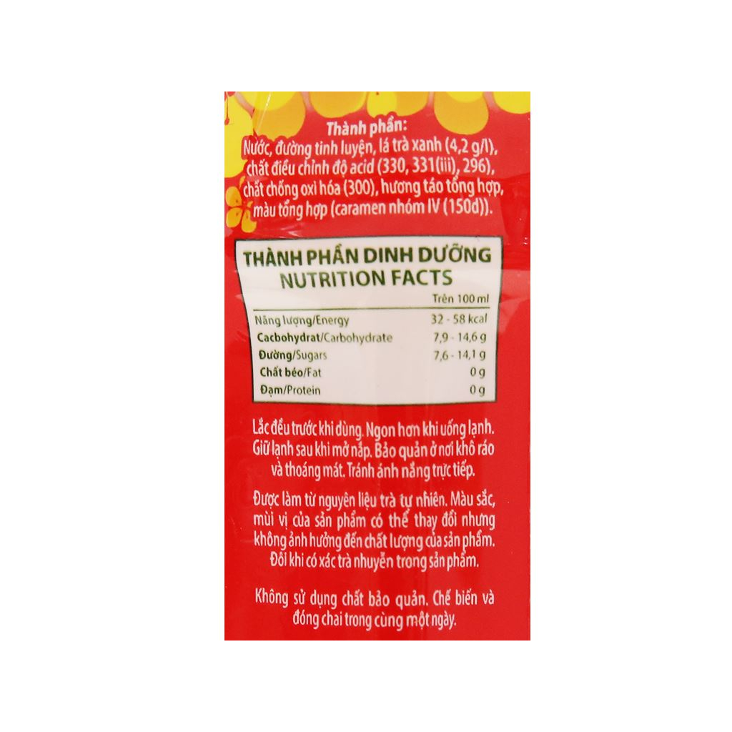 Thùng 24 chai trà xanh C2 hương táo 360ml / Lốc 6 chai trà xanh C2 hương táo 360ml