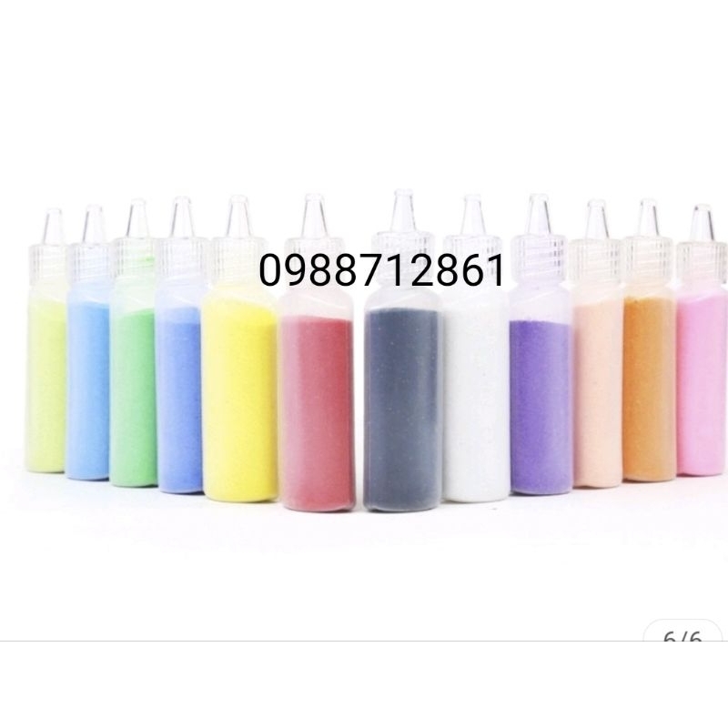 Cát màu tô Tranh cát.12 hộp cát màu Cát tô tranh
