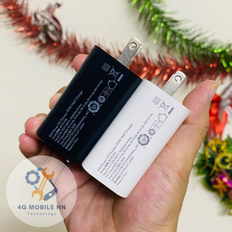 Củ sạc nhanh Ravpower 30w Model RP-PC018 - cáp C to C GG pixel