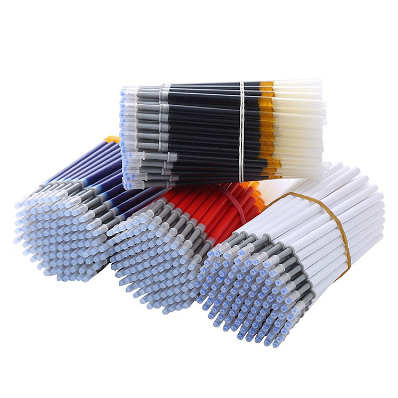 Combo 50 Ngòi Bút Gel 0.5mm 11cm Dùng cho bút Gel bấm Ruột bút xanh đen đỏ HAPPI