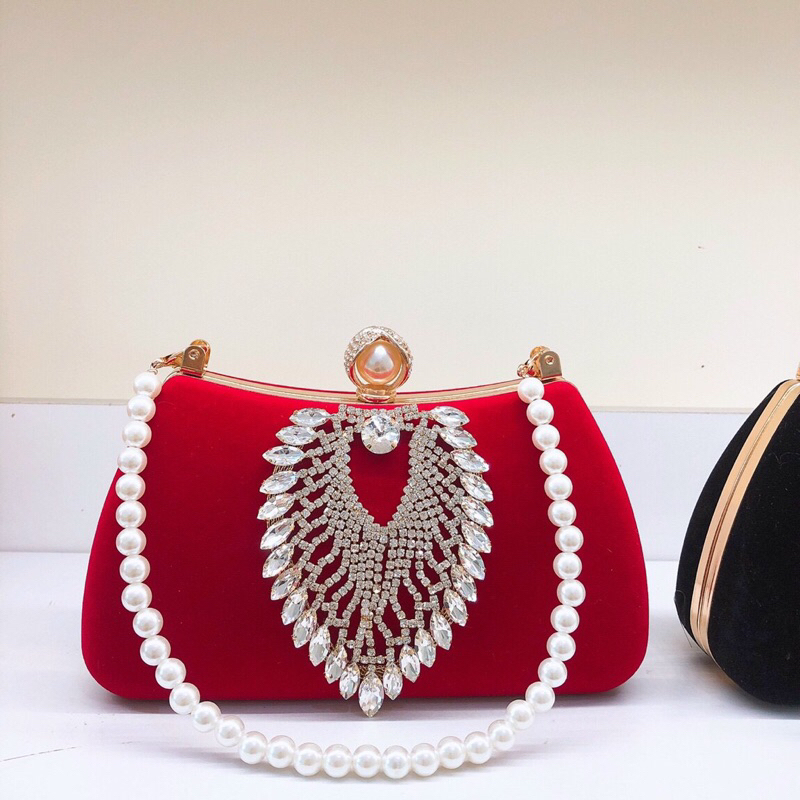 Dây hạt ngọc treo túi xách