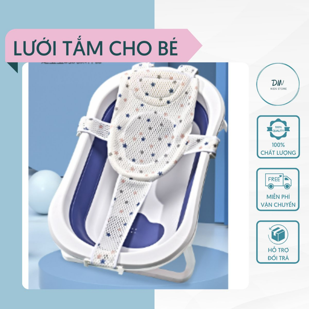 Lưới Tắm Cho Bé Sơ Sinh Cao Cấp Gấp Gọn Điều Chỉnh Kích Thước Phù Hợp Với