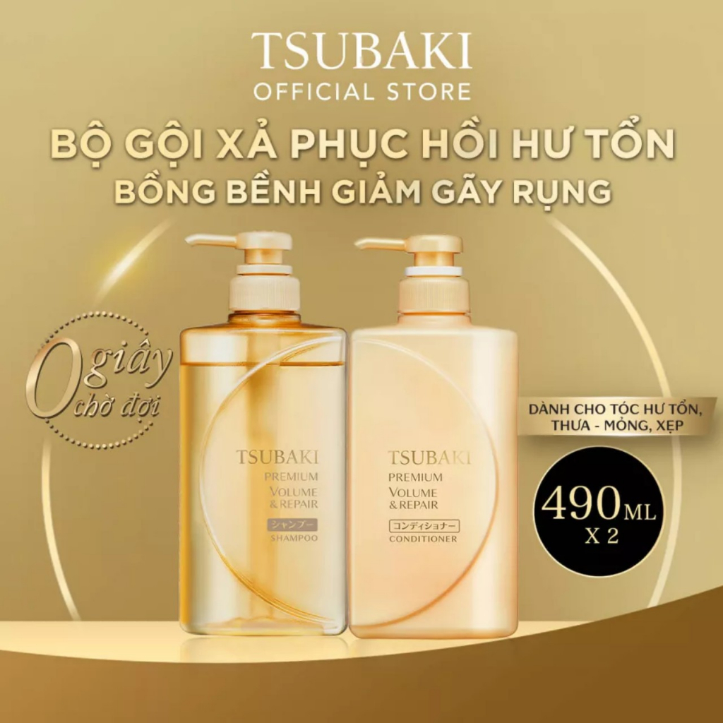Combo Gội Xả - Dầu Gội Tsubaki Premium Repair Tsubaki