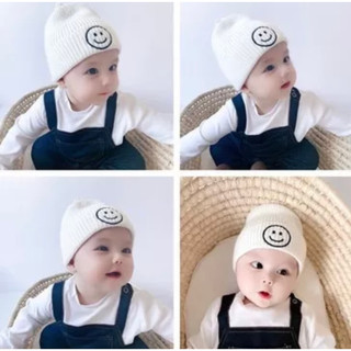 Mũ Nón Len Mặt Cười Dễ Thương Cho Bé