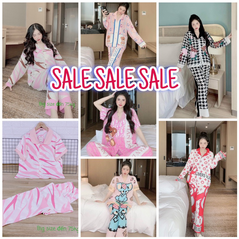 [BIGSIZE 55-75kg] < XẢ KHO GIÁ SỐC> Đồ ngủ, Đồ bộ mặc nhà - Pijama Bigsize lụa Mango cao cấp
