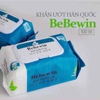 KHĂN ƯỚT HÀN QUỐC BEBEWIN 150GR KHÔNG MÙI  100 TỜ  AN TOÀN CHO EM BÉ