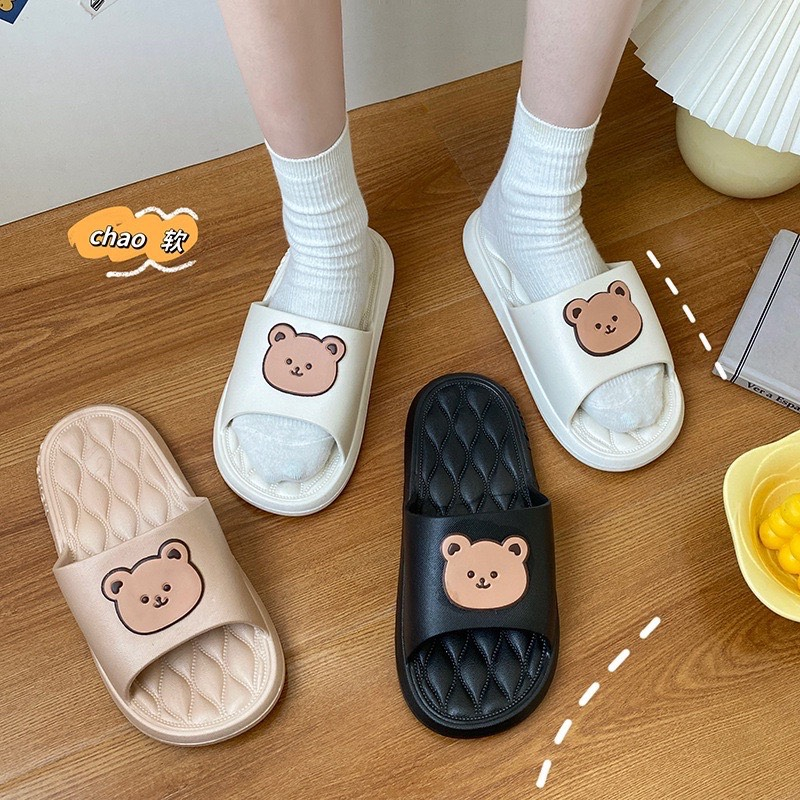 Dép Gấu Siêu Cute Đi Trong Nhà, Ngoài Trời, Đi Biển, Văn Phòng