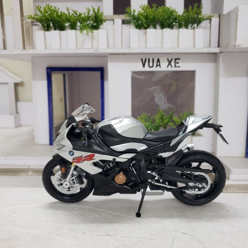 Mô hình xe mô tô BMW S1000RR tỉ lệ 1:12 hãng Makeda