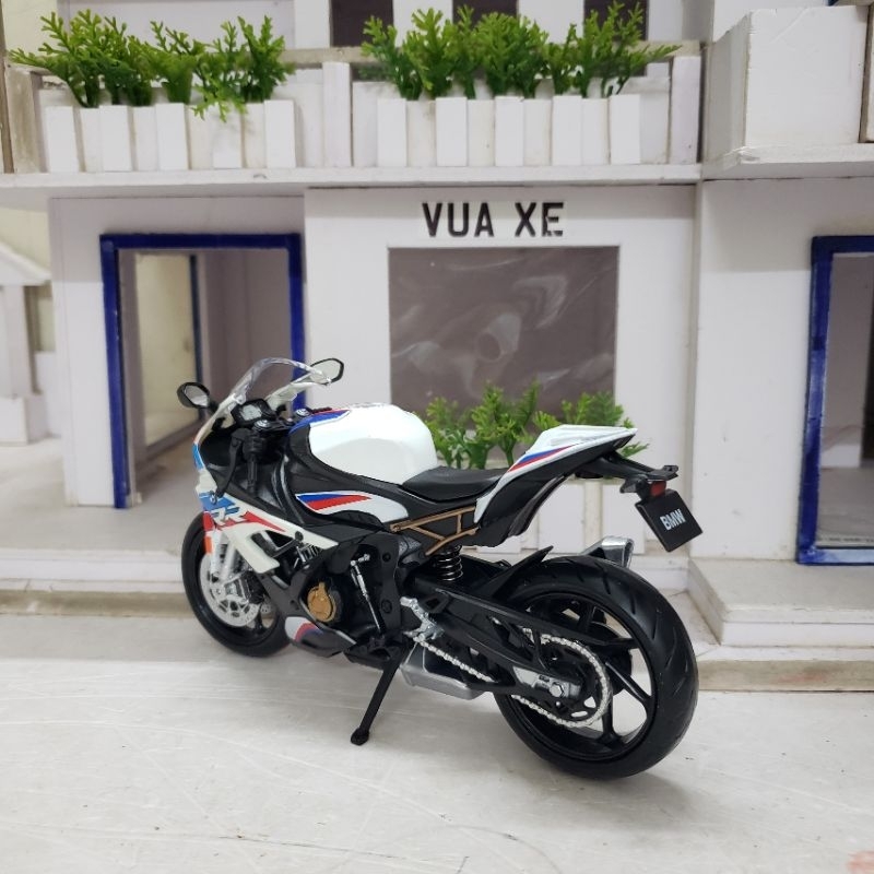 Mô hình xe mô tô BMW S1000RR tỉ lệ 1:12 hãng Makeda