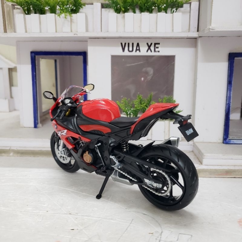 Mô hình xe mô tô BMW S1000RR tỉ lệ 1:12 hãng Makeda