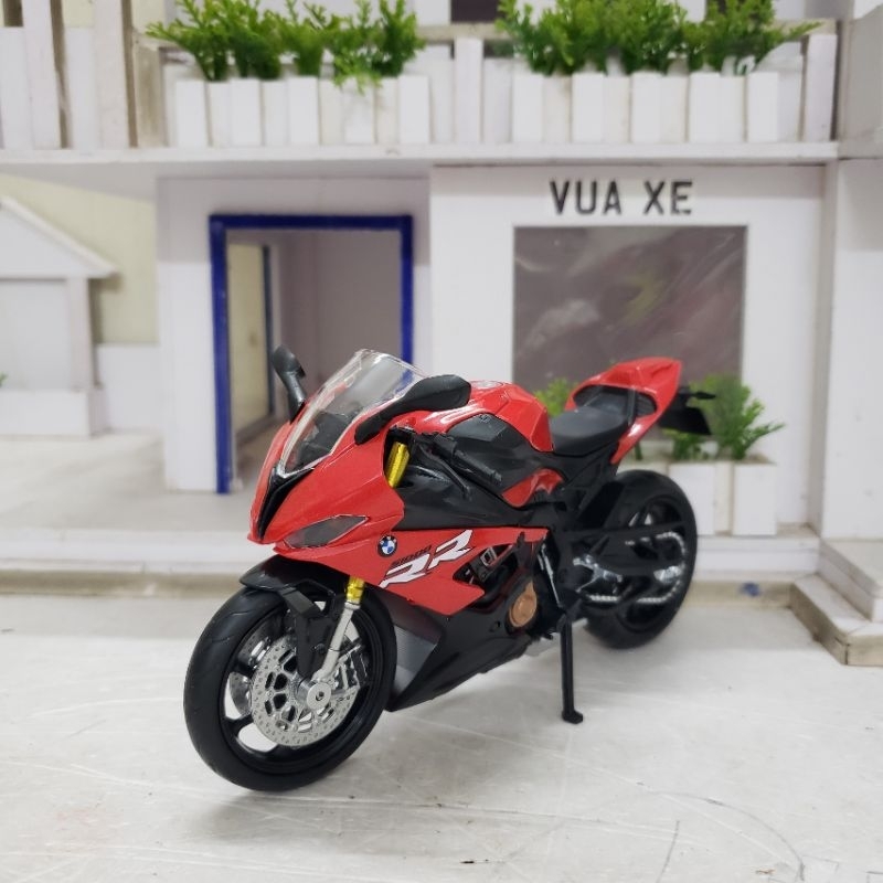 Mô hình xe mô tô BMW S1000RR tỉ lệ 1:12 hãng Makeda