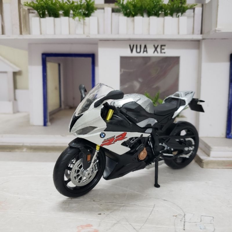 Mô hình xe mô tô BMW S1000RR tỉ lệ 1:12 hãng Makeda
