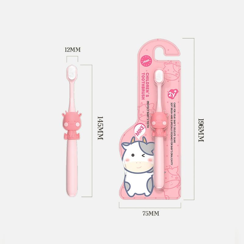 Bàn chải đánh răng cho bé lông mềm hình bò sữa dễ thương cho bé từ 2-5 tuồi