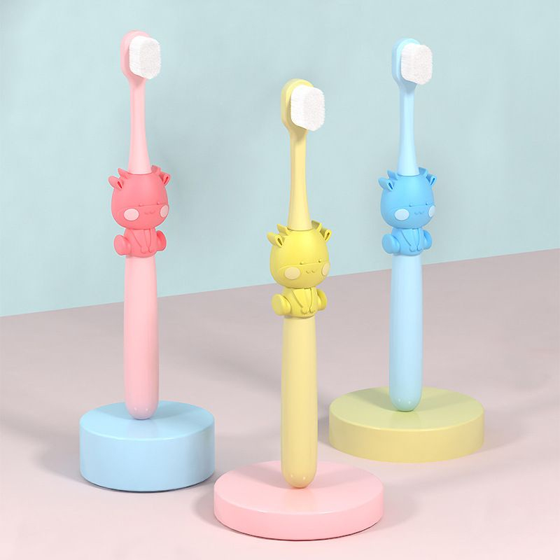 Bàn chải đánh răng cho bé lông mềm hình bò sữa dễ thương cho bé từ 2-5 tuồi