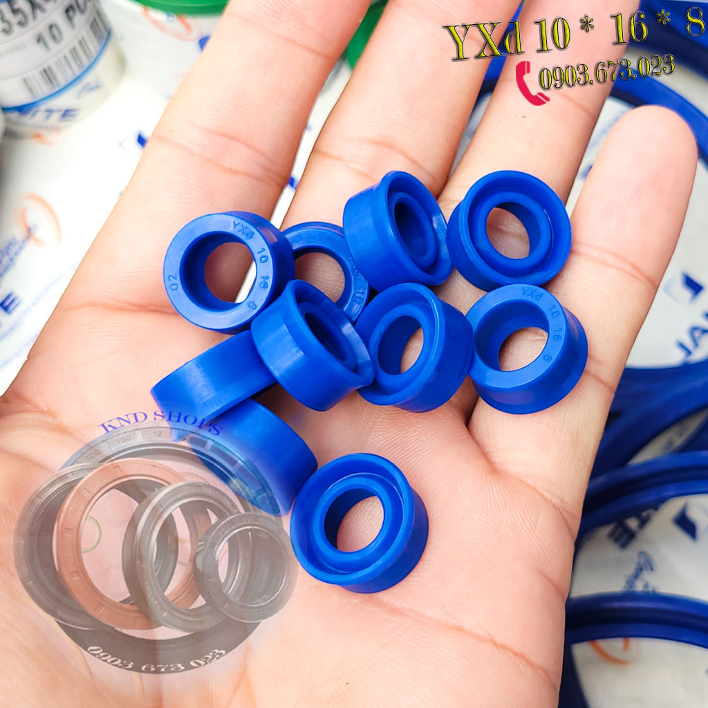 Gioăng phớt thủy lực YXd 10*16*8 | Dingzing (DZ) UN 10*16*8, phớt chắn dầu thủy lực cho Ty máy đào, máy xúc