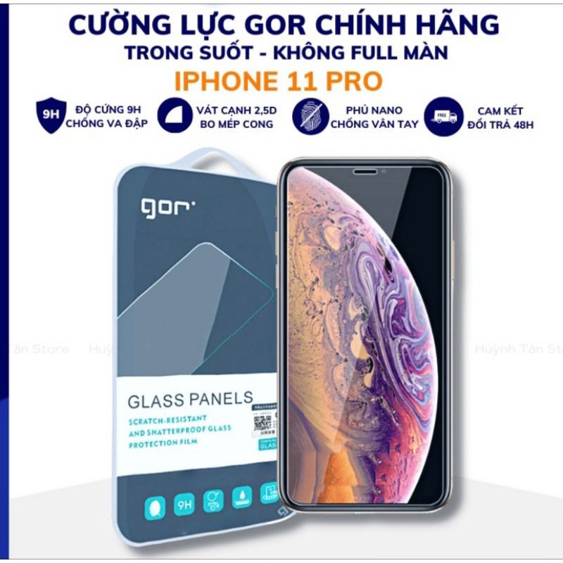 Bộ 2 kính Cường Lực GOR Iphone 14pro/14 pro max/X/XR/XS MAX/11 12 13PRO/MAX