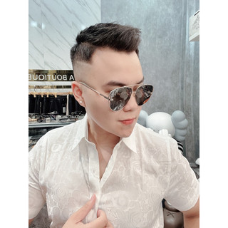 Sơ mi lụa gấm tuyết cao cấp, sơ mi cộc tay