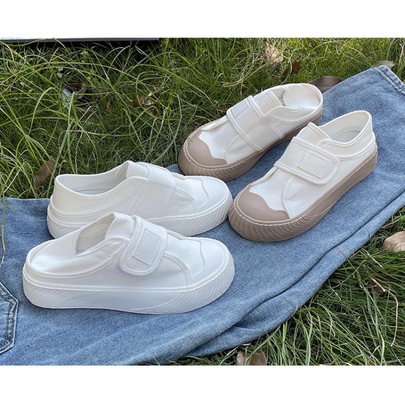 Giày LƯỜI CANVAS quai dán siêu tiện lợi dành cho nữ