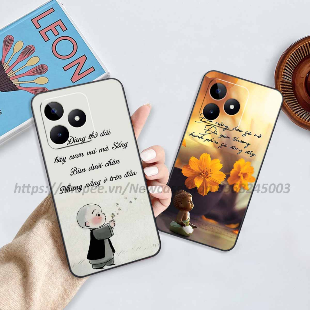 Ốp lưng Realme C51 / C53 in hình thư pháp,tâm an vạn sự an giản dị