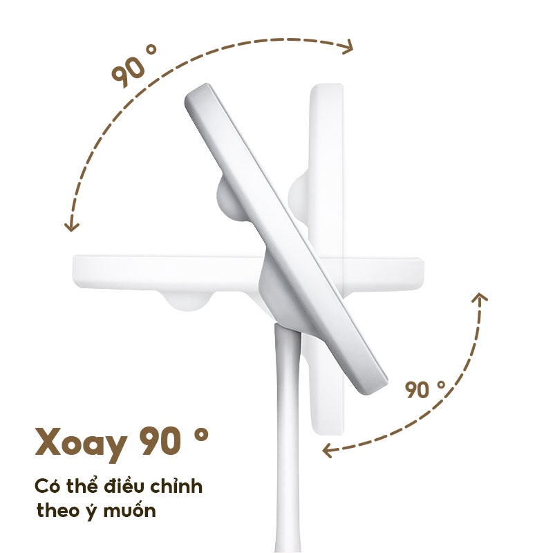 Gương Để Bàn Trang Điểm, Gương Trang Điểm Đèn Led, Gương Tròn Cảm Ứng 3 Chế Độ Ánh Sáng Pin Sạc Tích Điện 1200Mah NahiDo
